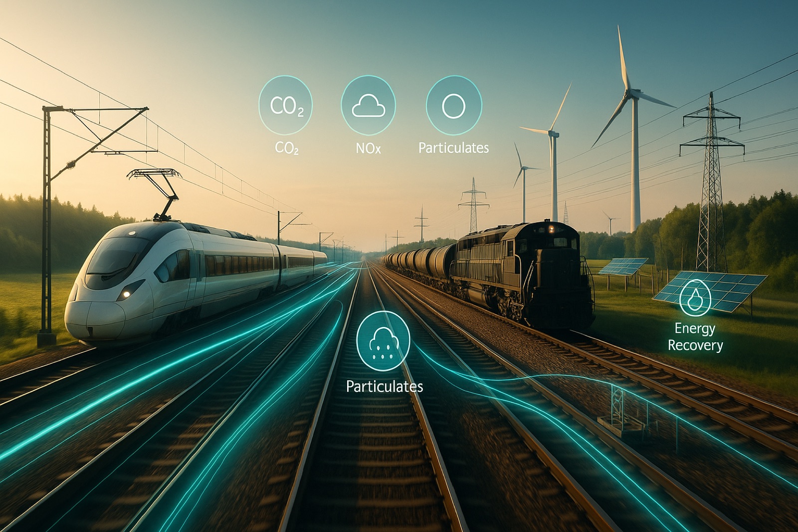 Rail energy and emissions intelligence visualization