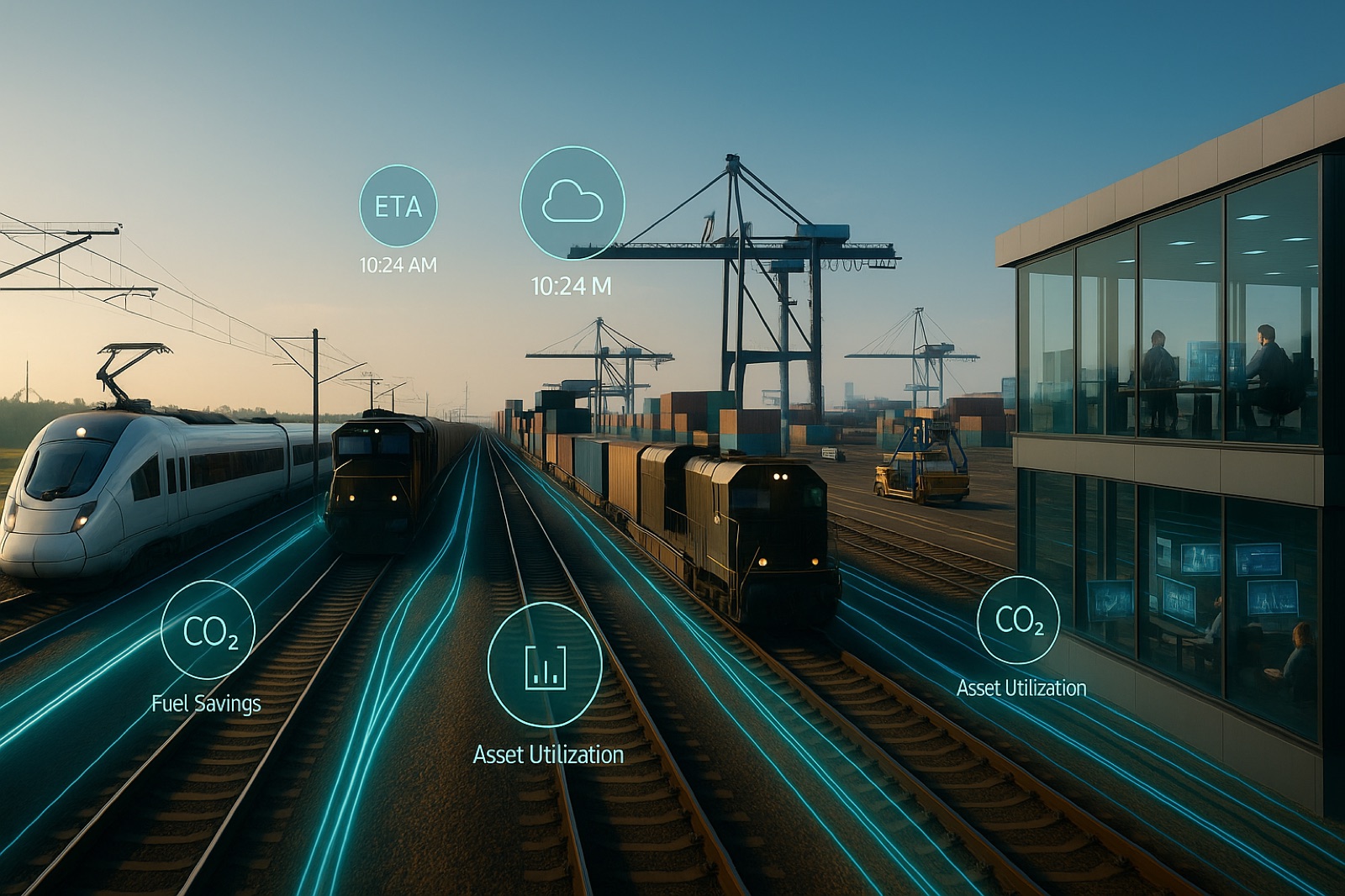 Intermodal rail and terminal coordination visualization